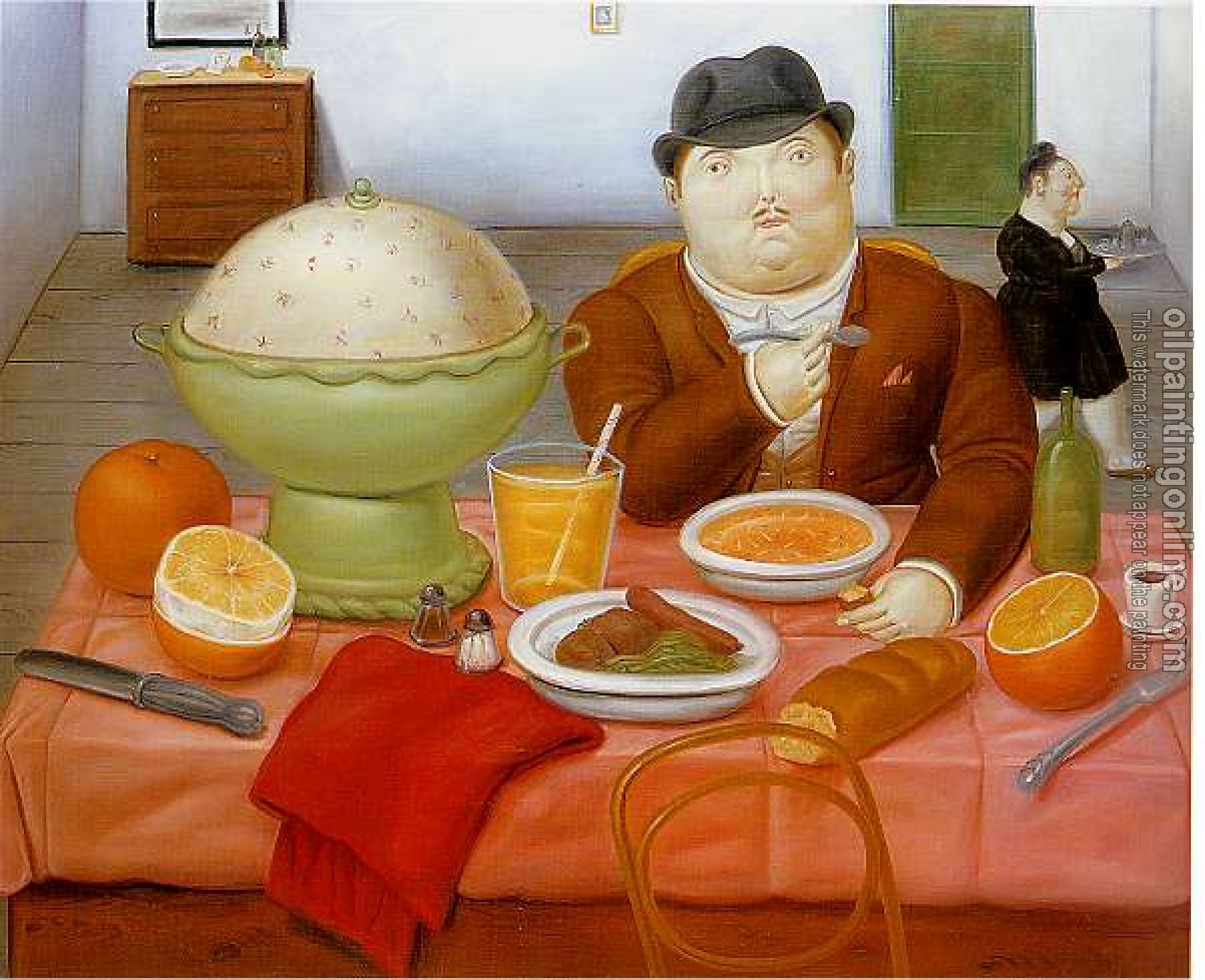 Botero, Fernando - Abstract oil painting.